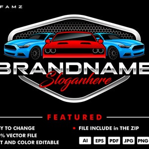logo du concessionnaire automobile - logo de la voiture - logo automobile - logo de la voiture de sport - automobile - modèle de logo - illustration