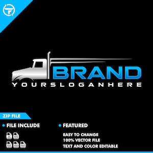 truck logo - truck - vector - illustration - trucking logo - cargo - transportation - automotive