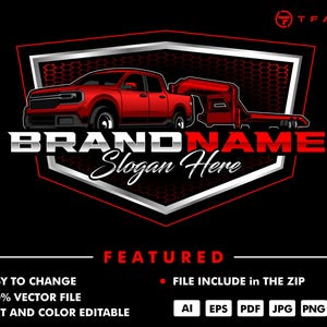 hotshot logo - truck logo - trailer logo - trucking logo - rental logo - truck service - hotshot service - automotive logo - logo template