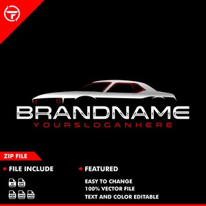 muscle car logo - klassieke auto logo - klassiek logo - auto logo - automotive