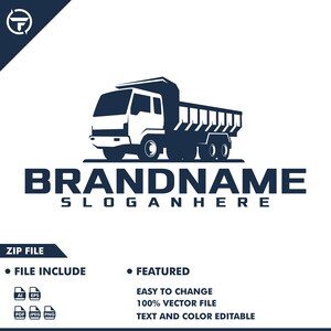 truck logo - truck - vector - illustration - trucking logo - cargo - transportation - automotive