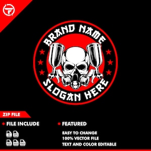 paint skull logo - skull logo - skull - automotive