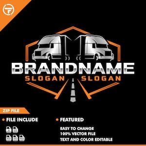 truck logo - truck - vector - illustration - trucking logo - cargo - transportation - automotive