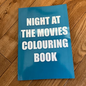 Night at the movies colouring book-100 movies-films-colouring book-art-free delivery-80s/90s-classics-birthday-mothers day- gifts