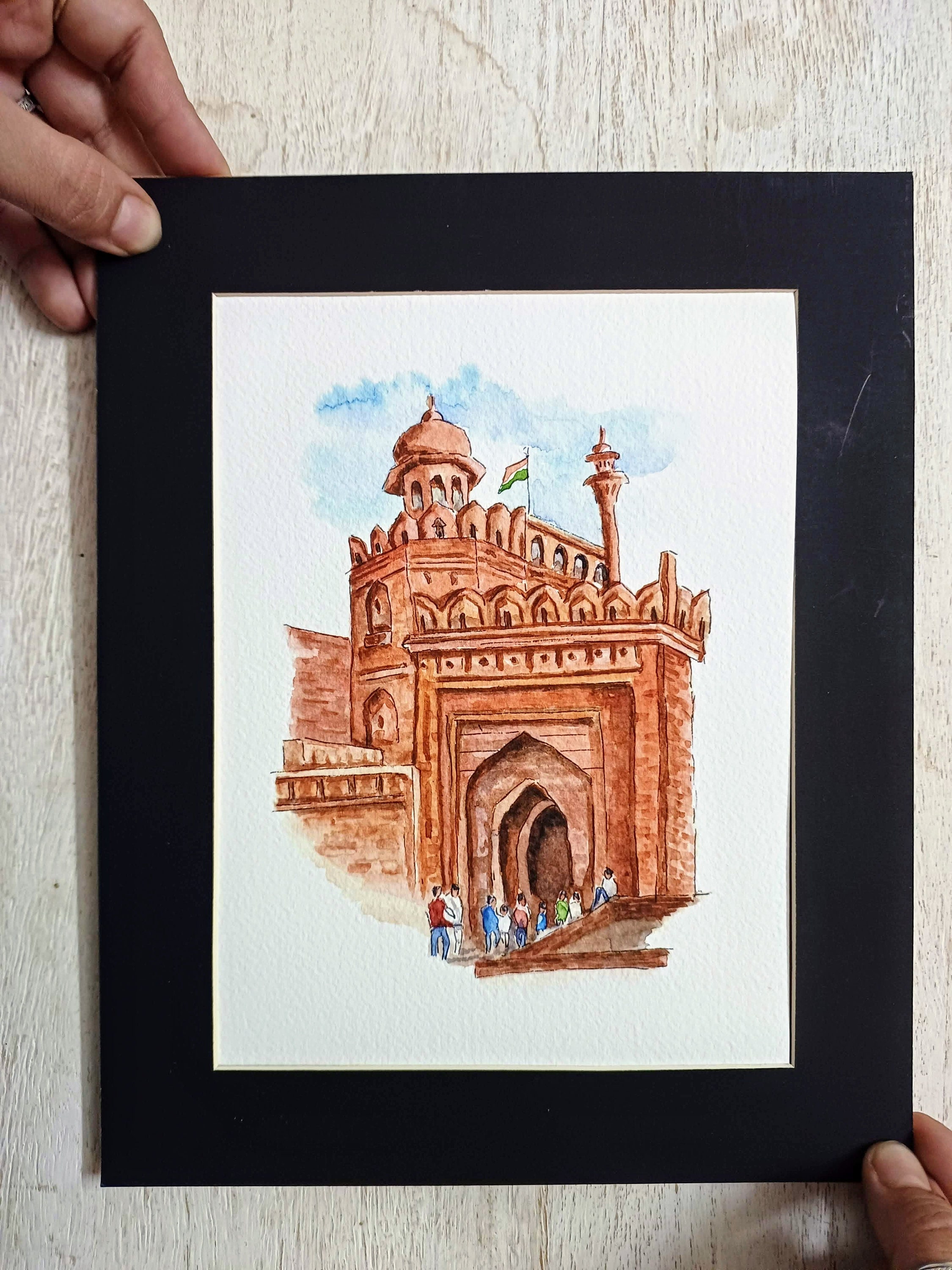 How To Make Sketch Of Lal Kila।Lal kile ka sketch।Drawing Of Red Fort।26  January/15 August Drawing - YouTube