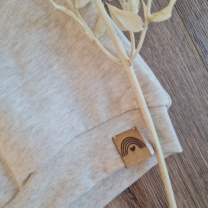 Weicher oversize Pulli mit Name einfarbig meliert Baby und Kleinkindkleidung Bild 3