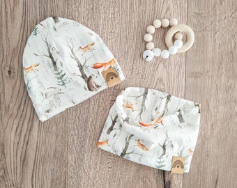 Mütze Frühling und Loop Schal | Babymütze | Mütze Kleinkind | Schal Frühling | Accessoires Baby und Kleinkind | Mütze Jungs | Mütze Mädchen