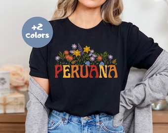 Peru Shirt| Peruana Tee| Latino Heritage Culture| Half Peruvian Pride| Peruano AF Present| Spanish Retro Groovy| Latina Owned Business