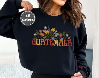 Guatemaltekisches Sweatshirt | Guatemala Rundhalsausschnitt | Ropa Guatemala| Regalo Orgullo Guatemalteco| Geburtstag in Guatemala| Unternehmen im Besitz von Lateinern