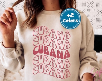 Cuba Sweathirt| Cuban Groovy Crewneck| Sueter Orgullo Cubano| Regalo Cumpleanos| Santiago de Cuba| Born in Cuba| Regalo Navidad| POC Owned