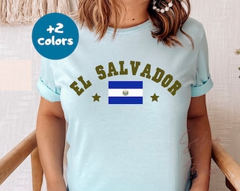 Salvadorena Shirt| El Salvador Flag Spanish Tee| Camisa Orgullo Salvadoreno| Regalo Cumpleanos| Made in El Salvador| Regalo Navidad| Escudo