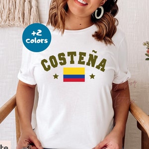 Costena Colombia Shirt| Camiseta Cartagena| Barranquillera Tee| Half Colombian Pride| Colombian AF Present| Colombia Flag| Latina Owned Shop