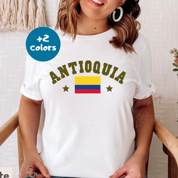 Antioquia Colombia Shirt| Camiseta Colombiana| Paisa Tee| Half Colombian Pride| Colombian AF Present| Colombia Flag| Latina Owned Shop