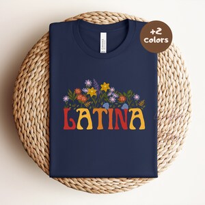 Chemise Latina Rétro| T-shirt Playera Latina| Cadeau du patrimoine hispanique | Groovy rétro espagnol | Latin cultivé| Regalo Navidad| Entreprise appartenant à Latinx