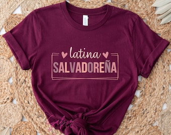 Salvadorean Shirt| Camisa Salvadorena| Made in El Salvador Tee| Salvadorian Pride| Salvi Gift| Latinx Heritage Month| Latina Owned Business