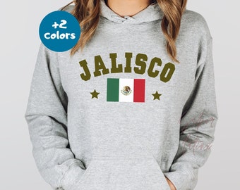 Jalisco Mexico Hoodie| Sudadera Mexicana| Made in Mexico| Half Mexican Pride| Regalo Fiesta| Mexican AF| Bandera Escudo| Latina Owned Shop