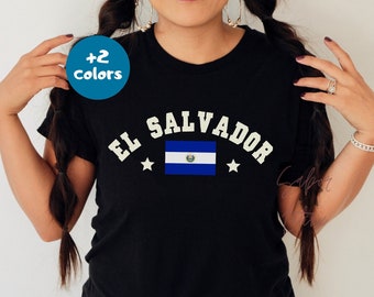 Camicia El Salvador/ T-shirt spagnola salvadoregna/ Camisa Orgullo Salvadoreno/ Regalo Cumpleanos/ Made in El Salvador/ Regalo Navidad/ POC di proprietà