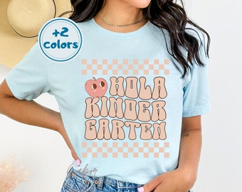 Kindergarten Spanish Shirt| Grado Kinder Tee| Regalo Maestra| Back to School| Gift Hispanic Teacher| Profesora Hispana| Escuela Elementaria