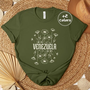 Venezuela Shirt| Camiseta Venezolana| Latino Heritage| Half Venezuelan Pride| Venezolano AF Present| Spanish Flower| Latina Owned Business