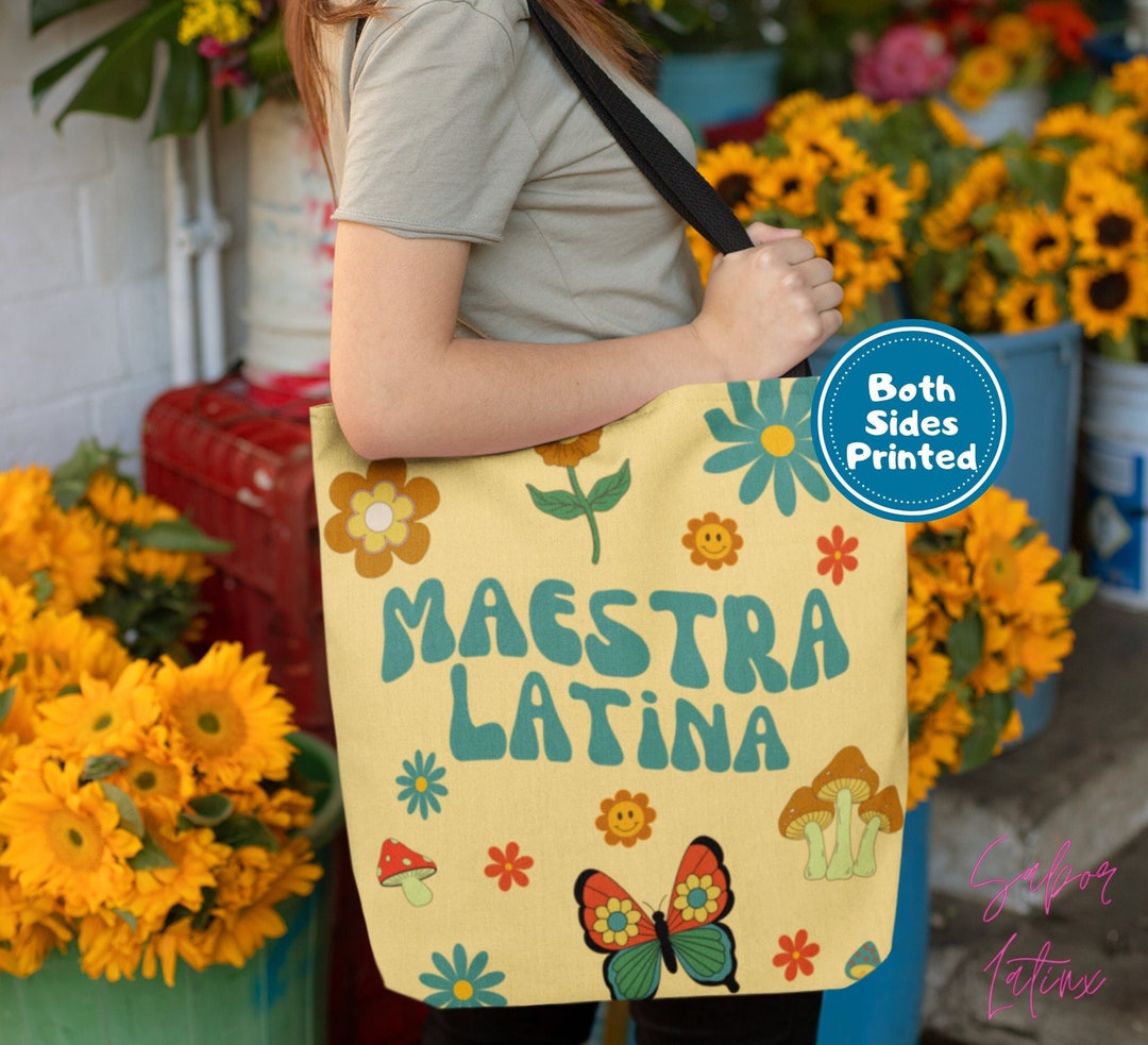 Spanish Teacher Bag Maestra Espanol Tote Educated Latina Gift Regalo La ...