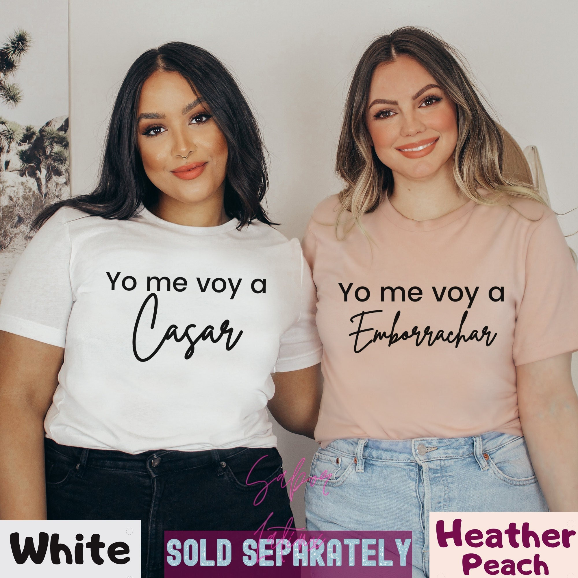 Camisas de damas de honor Español / Fiesta Despedida de Soltera Tee / Novia latina a juego divertida / Regalo de Boda / Futura Esposa / Wedding Party Sash