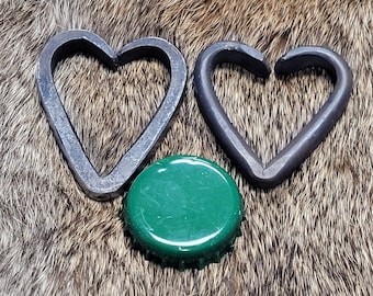 Hand Forged Titanium Heart Firestriker Charm Blacksmith Flint And Steel