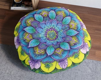 Tufted Floor Pillow, Round cushion