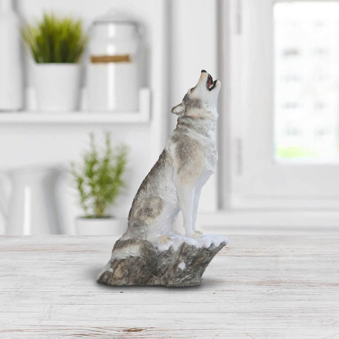9h Howling Wolf Figurine Room/home Decor New Home Gifts - Etsy