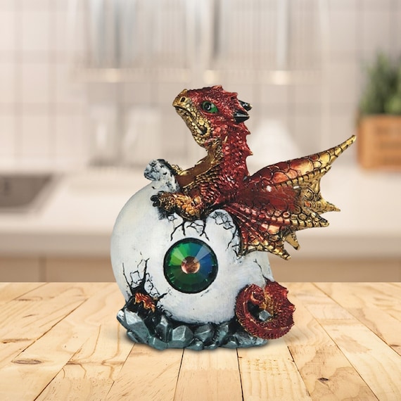 Dragon Baby in Egg Hatchling Statue Fantasy Decoration Figurine
