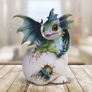 Dragon baby in egg hatchling statue fantasy decoration figurine room decor room/home decor new home gifts