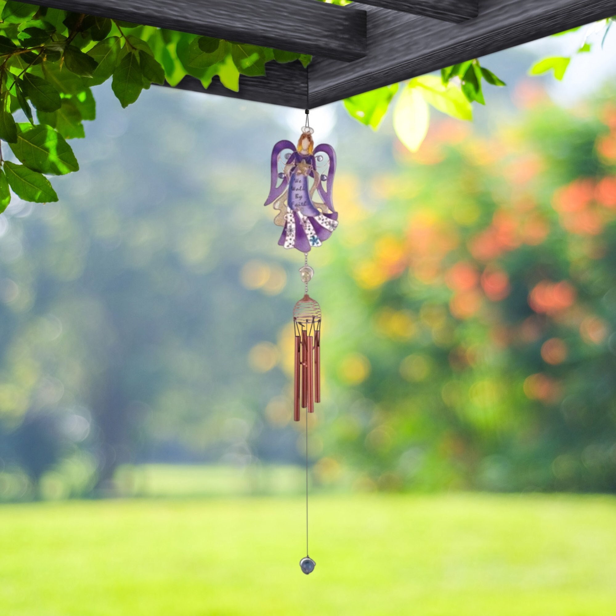 Angel Wind Chimes for Outside, Windchimes Outdoors Clearance, 35In Memorial  Wind Chime with S Hook, Angels Gifts for Women, Angel Garden Yard Porch
