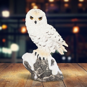 Snowy owl statue wild animal decoration figurine room/home decor new home Holiday Gifts for Him/Her