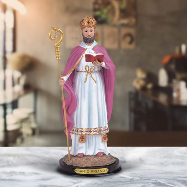 Saint Cipriano Statue Holy Figurine Religious Decoration 12"H Room Decor Room/Home Decor New Home Gifts