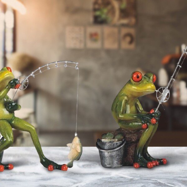 Fishing Frog Etsy