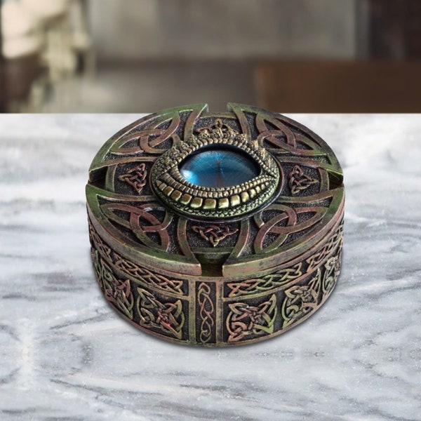 4.5"w dragon eye trinket box