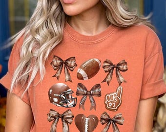 Oversized Football Mom Comfort Colors T-Shirt: Game Day Graphic Tee