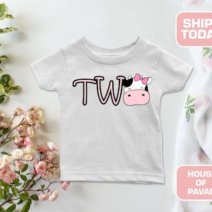 Farm Birthday Shirt, Birthday Outfit Girl, Cow Second Birthday Shirt, Second Birthday Party Gift, Country Birthday Onesie® Farm Theme Party