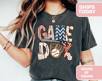 Baseball Game Day Shirt, T-Mom Shirt, Baseball Shirt For Women, Sports Mom Shirt, Mothers Day Gift, Family Baseball Shirt, Comfort Colors®
