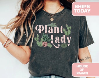 Plant Lady Vintage Shirt, Plant Gift, Plant Lover Shirt, Gardening Shirt,  Plant Lover Graphic Tee, Plant T Shirt, Retro Gardening, Boho Tee