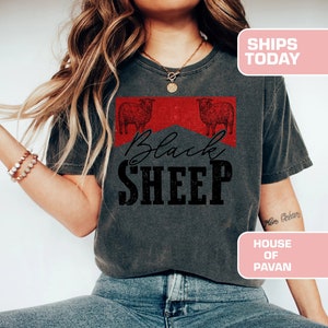 Western Shirt, Black Sheep Vintage Inspired Tee Shirt, Western Graphic Tee, Retro Tee Shirt, Comfort Colors®, Garment Dyed, Boho, Vintage