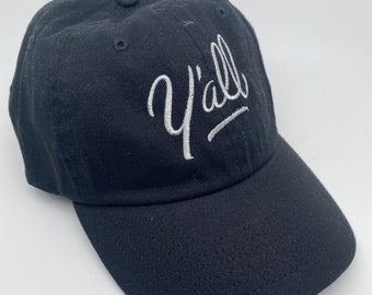 Y'all Vintage Dad Hat, American Hat, Western Hat, Country Music Hat, Czapka, Jeden rozmiar, Unisex Hat, Dorosły, Snapback, Dla kobiet Hat, Metallic