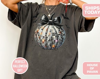 Spooky Season Shirt, Disco Pumpkin Halloween Shirt, Retro Ghost Graphic Tee, Cozy Fall Comfort Colors, Oversized Shirt