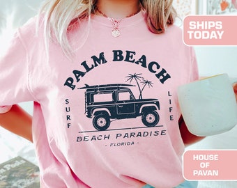 Vintage Retro Florida Shirt, Vintage Geïnspireerde T-shirts, Florida Graphic Tee, Retro T-shirt, Comfort Colors®, Sunshine State, Surfing Tee