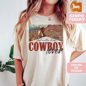 Cowboy Lover, Western Graphic Tee, Country Music, Vintage, Country, Rodeo, Women&#39;s tees, Cowgirl, Oversized, Rodeo Vibes, Comfort Colors®