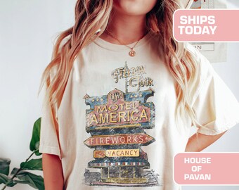 Vintage American Shirt, Freedom Tour Shirt, Las Vegas Trip Tee, Comfort Colors®, Bachelorette Party Shirt, Vintage, Gift for her, Oversized