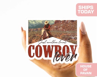 Miłośnik kowbojów, słodka naklejka westernowa, kowbojka, rodeo, styl życia western, kraj, buty westernowe, modny, laptop, naklejki, naklejki do planerów