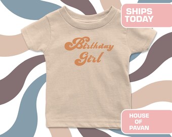 Birthday Girl Shirt (Retro), Girls Birthday Shirt, Birthday Party Girl Tee, Groovy Birthday Shirt, Vintage Birthday Shirt, Birthday Shirt