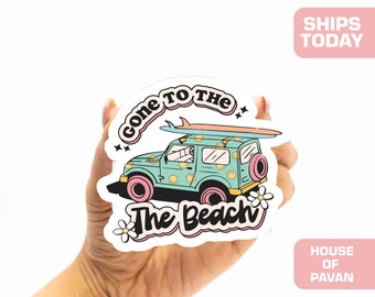 Gone to The Beach Sticker, Adorable Decals, Cute, Gift, Aesthetic, Jeep, Sand, Laptop, Computer, Trendy, Love, Beach, Lifestyle, Surf Decals