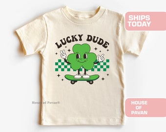 St. Patty's Day, Lucky Kid, Lucky Little Dude, Toddler Boy Shirt, Kid's St. Patrick's Day Shirt, Boy St. Patrick's Day Shirt, Lucky Dude Tee