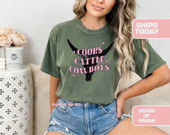 Western, Cattle, Cowgirl Shirt, Oversized Graphic Tee, Country Concert Tee, Cute Country Shirts, Western Graphic Tee for Women, Boots Shirt